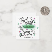 De Heer is mijn Sterkte Notitiekaartje (Voorkant / Achterkant in situ)