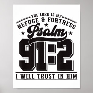 De Heer is mijn toevlucht & vesting – Psalm 91_2 Poster