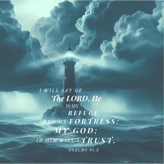 De Heer is mijn toevluchtsoord Sticker (Voorkant)