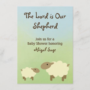 De Heer is ons Baby shower van Shepherd Sheep Kaart