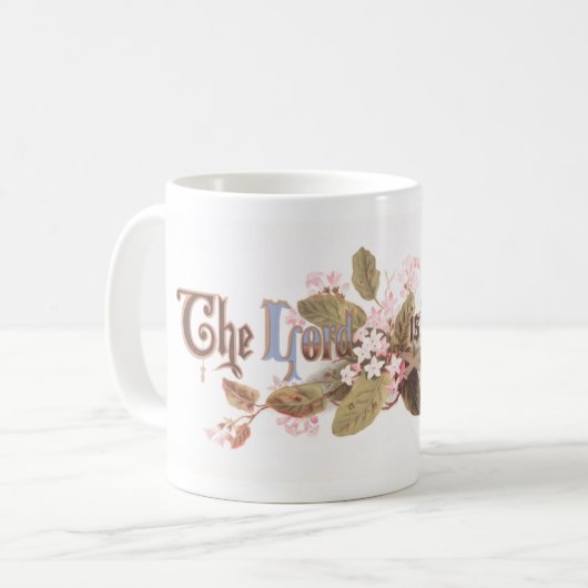 "De Heer is opgestaan" paasbloesems Koffiemok (Voorkant links)