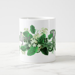 "De Heer is Opgewekt" Vintage Paas Kunst groen Grote Koffiekop