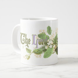 "De Heer is Opgewekt" Vintage Paas Kunst naturel Grote Koffiekop