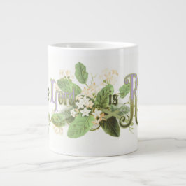"De Heer is Opgewekt" Vintage Paas Kunst naturel Grote Koffiekop
