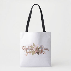 "De Heer is Opgewekt" Vintage Paasbloemen Reus  Tote Bag