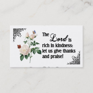 De Heer is rijk in het Kindness Custom Visitekaart Visitekaartje