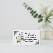 De Heer is rijk in het Kindness Custom Visitekaart Visitekaartje (Staand voorkant)