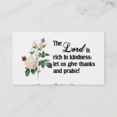 De Heer is rijk in het Kindness Custom Visitekaart Visitekaartje (Achterkant)