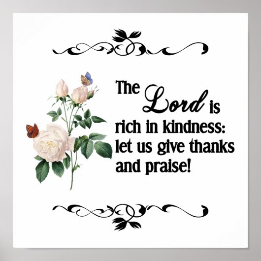 De Heer is rijk in Kindness Custom Poster II (Voorkant)