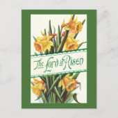 De Heer is Risen met Gele Daffodils Briefkaart (Voorkant)