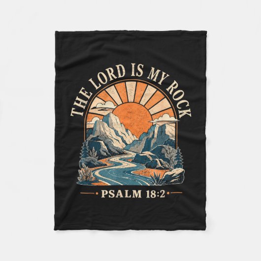 De heer is rots psalm 18_2 christelijke berg fleece deken (Voorkant)
