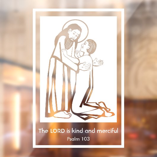 De Heer is vriendelijk en barmhartig Raamsticker (Vel 2)