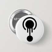 de heer Jellyfish Crop Circle Logo Ronde Button 5,7 Cm (Voorkant /achterkant)