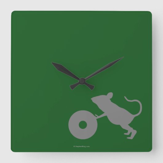 De heer Jingles van Green Mile Vierkante Klok (Voorkant)