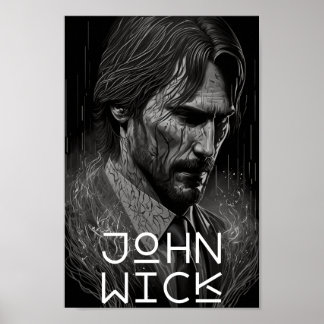 de heer John Wick - Donkere stijl Poster