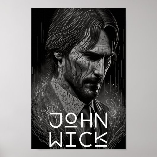 de heer John Wick - Donkere stijl Poster (Voorkant)