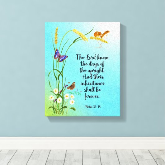 De Heer kent de dagen van de rechtop Canvas Afdruk (Insitu (Houten vloer))