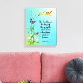 De Heer kent de dagen van de rechtop Canvas Afdruk (Insitu (Woonkamer))