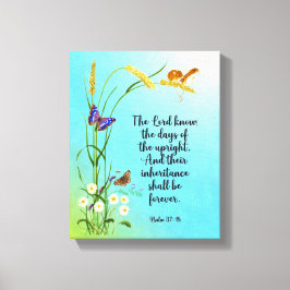 De Heer kent de dagen van de rechtop Canvas Afdruk