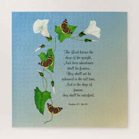 De Heer kent de dagen van het rechtop Bijbelversum Legpuzzel (Verticaal)