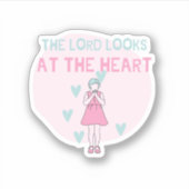 De HEER kijkt naar het HART Sticker (Voorkant)
