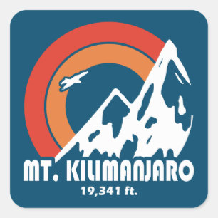 De heer Kilimanjaro Sun Eagle Vierkante Sticker