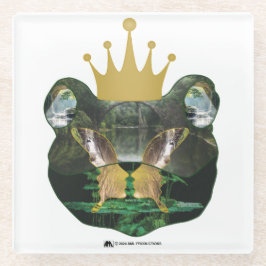 DE HEER "KING" TOAD FROSTED GLASS VERSIE 22 GLAZEN ONDERZETTER