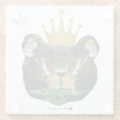 DE HEER "KING" TOAD FROSTED GLASS VERSIE 22 GLAZEN ONDERZETTER (Achterkant)