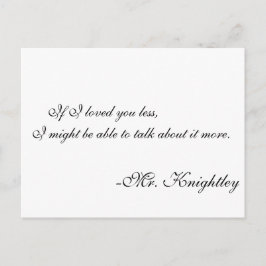 de heer Knightly Briefkaart