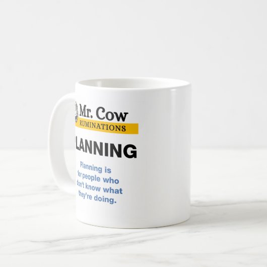 de heer Koe Mok-planning Koffiemok (Voorkant links)