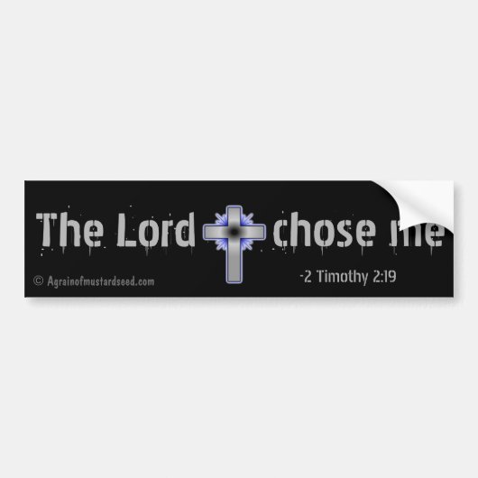 De Heer koos mij christen Bumpersticker (Voorkant)