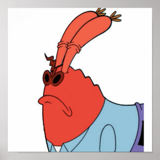 de heer Krabs Sniffing Poster