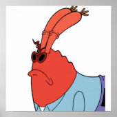 de heer Krabs Sniffing Poster (Voorkant)