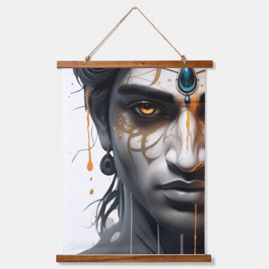De heer Krishna is AI-gedrukt Hangend Wandkleed (Voorkant)