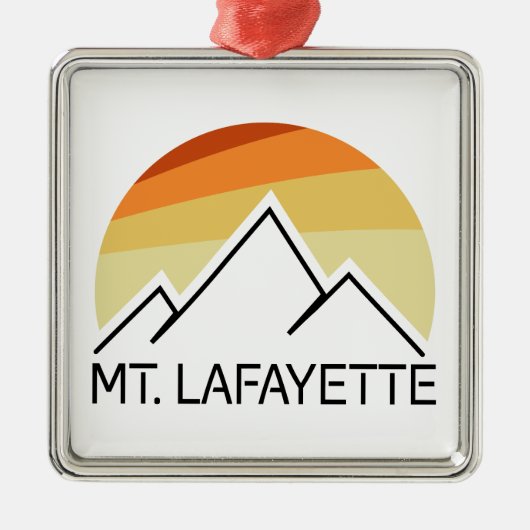 De heer Lafayette New Hampshire Retro Metalen Ornament (Voorkant)