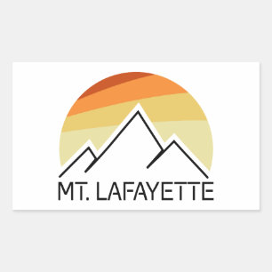 De heer Lafayette New Hampshire Retro Rechthoekige Sticker