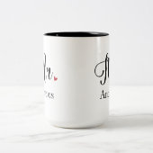 de heer Last Name Matching Couple Gift Husband Gro Tweekleurige Koffiemok (Center)
