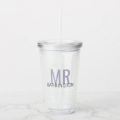 De heer Last Name Wedding Date Groom Name Acryl Drinkbeker (Voorkant)