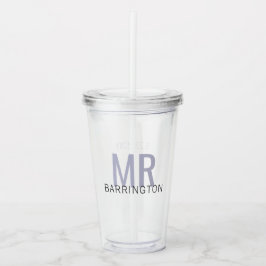 De heer Last Name Wedding Date Groom Name Acryl Drinkbeker