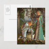 De heer Launcelot en Koningin Guinevere Briefkaart (Voorkant / Achterkant)