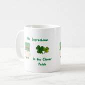 De heer Leprechaun in de klap op een Koffiemok (Voorkant links)