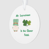 De heer Leprechaun in de klap op een Ornament (voorkant)