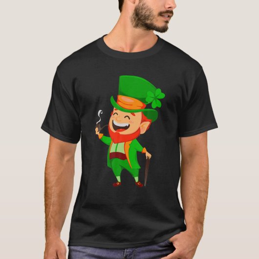 de heer Leprechaun Irish Clover St Patrick's Day G T-shirt (Voorkant)