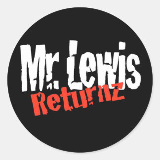 de heer lewis geeft Sticker terug