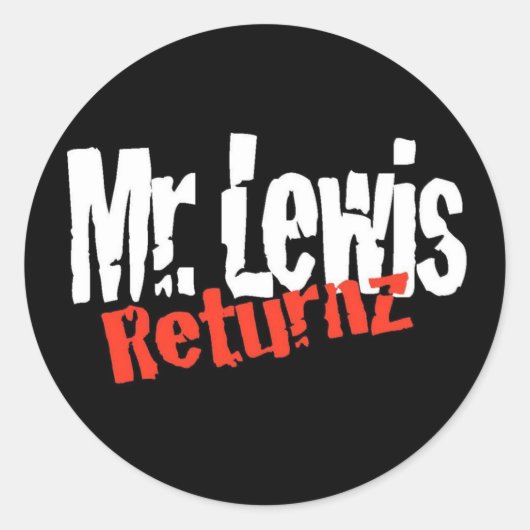 de heer lewis geeft Sticker terug (Voorkant)