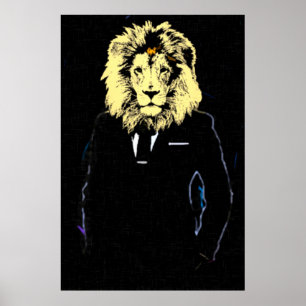 De heer LionhartSucces Pop Art Poster