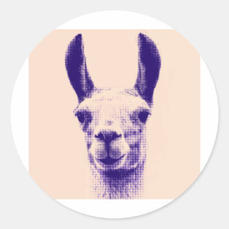 de heer Llama Ronde Sticker