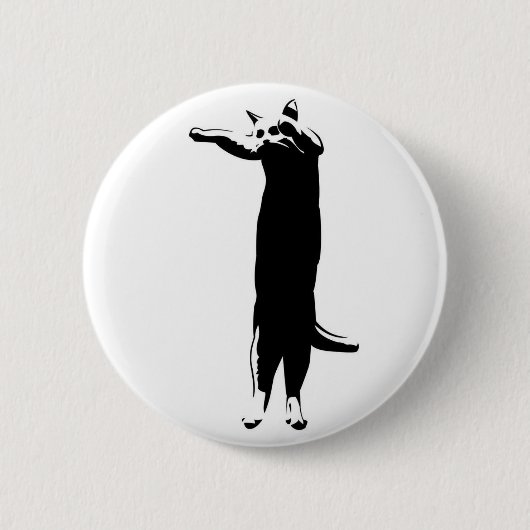 de heer Long Cat Badge Ronde Button 5,7 Cm (Voorkant)