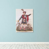 De heer Macready in de rol van Rob Roy Macgregor Canvas Afdruk (Insitu (Houten vloer))