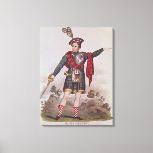 De heer Macready in de rol van Rob Roy Macgregor Canvas Afdruk